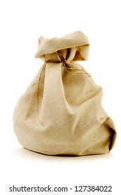 Burlap Sack Tied String Isolated On Stock Photo 127384022 