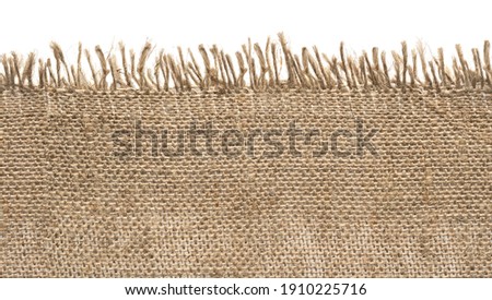 Burlap seamless pattern isolated on white. Photographed on a light background.