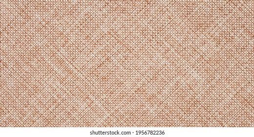 Burlap texture, canvas cloth, light brown woven rustic bagging. Natural hessian jute, beige textile texture. Linen fabric pattern. Threads background. Sackcloth surface, sacking material.