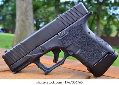 Burleson, Texas / USA - June 29 2020: Ghost Gun In 9mm