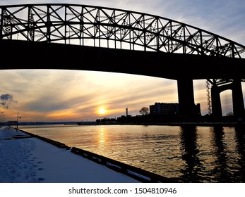 Burlington Bay James N. Allan Skyway Bridge.