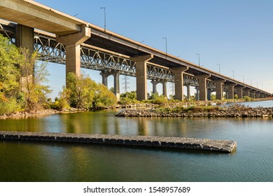 The Burlington Bay James N. Allan Skyway In Burlington, Ontario