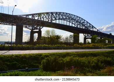 Burlington Bay James N. Allan Skyway Bridge During Spring