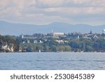 Burlington coast near harbour viewed from Lake Champlain