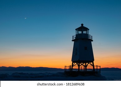 Burlington Vermont Lighthouse In Winter