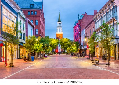 Burlington, Vermont, USA At Church Street Marketplace.