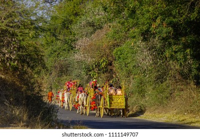 Burmese People At Shinbyu (pabbajja) Ceremony Of Theravada Buddhism In Mandalay, Myanmar.