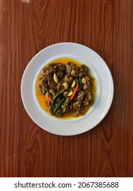 Burmese (Southeast Asian) Style Oyster Curry On A Plate