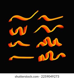 burn fire effect shape vector design