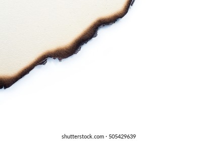 Burn Old Brown Paper In Corner Texture Background