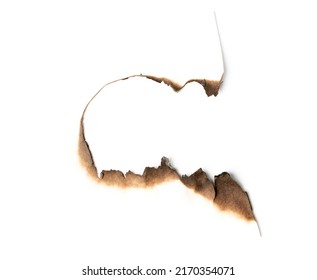 Burn Paper Mark Isolated. Burnt Sheet Stain, Burned Parchment, Burn Paper Texture Background