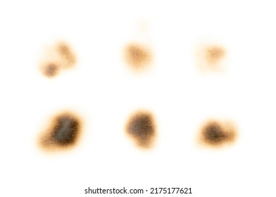 Burn Paper Mark Isolated. Burnt Sheet Stain, Burned Parchment, Burn Paper Texture Background