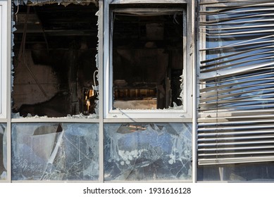 A Burned Down Building In Germany