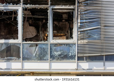 A Burned Down Building In Germany