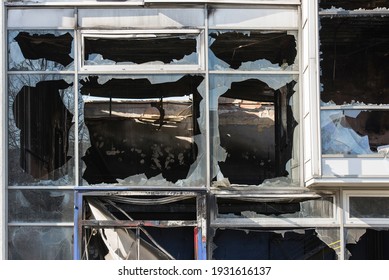 A Burned Down Building In Germany