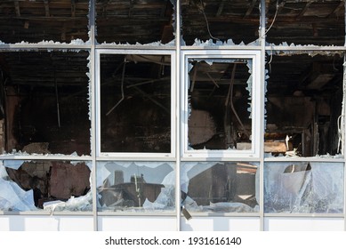 A Burned Down Building In Germany