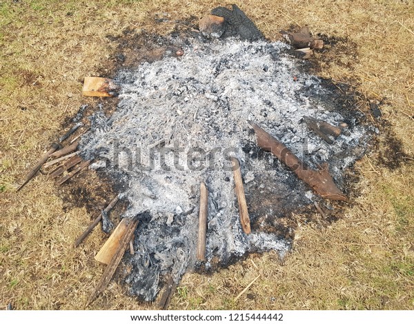 Burned Fireplace Ash Waste Closeup Ashes Stock Image Download Now
