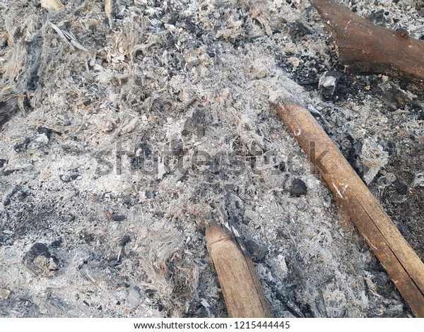 Burned Fireplace Ash Waste Closeup Ashes Stock Photo Edit Now
