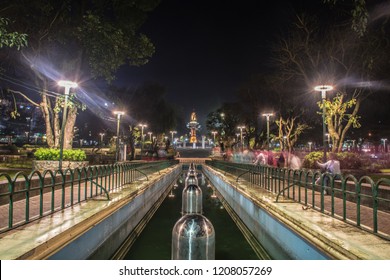 Burnham Park At Night