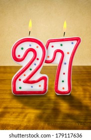 Number Candle 7 Metallic Gold