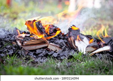 Burning Books On A Pile Of Ashes, Burning Books