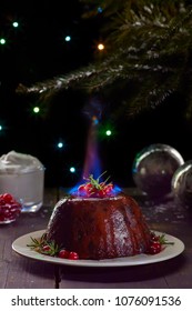 Burning Christmas Pudding