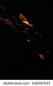 burning fire in the dark