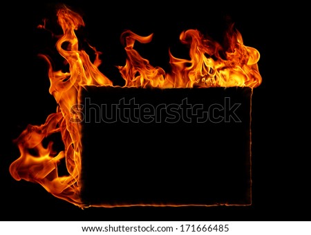Burning fire frame