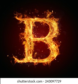 Burning Fire Letter Isolated On Black Stock Photo 243097729 | Shutterstock