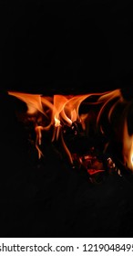 the burning flames 
