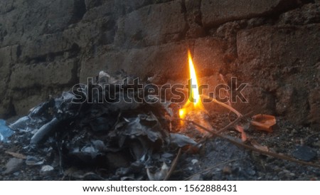 Similar – Image, Stock Photo When coal was still being delivered … Dilapidated Berlin apartment building with “Koks” written on it.