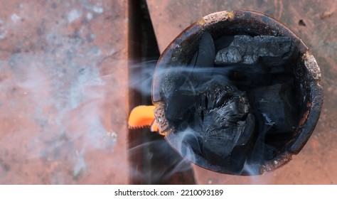 Burning Smoke Coal - Sacred Fire Ritual