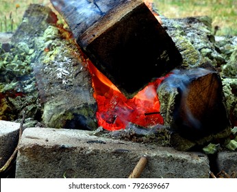 Burning Square Log Bone Fire Stock Photo 792639667 | Shutterstock