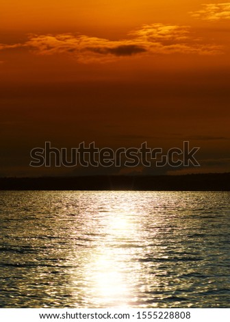 Similar – Foto Bild Sonnenuntergang am Ammersee in Bayern, Deutschland