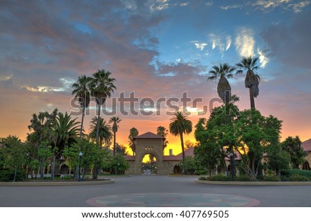 Burning sunset Stanford