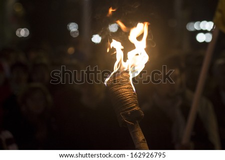 Burning Torch in the Night