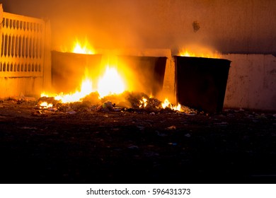 burning trash - Shutterstock ID 596431373