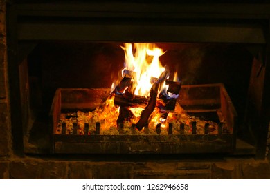 Open Fire Place In Home Stock Photos Images Photography