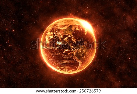Burning World - Elements of this Image Furnished By NASA
