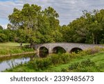 Burnside Bridge on a Late Summer Afternoon, Antietam National Battlefield, Maryland USA