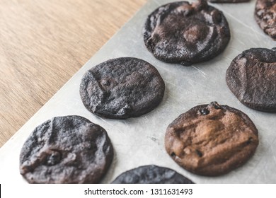 Burnt Chocolate Chip Cookies.