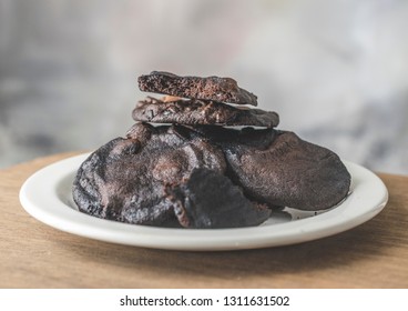 Burnt Chocolate Chip Cookies.