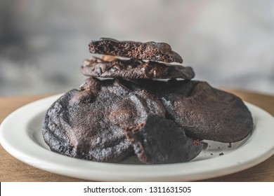 Burnt Chocolate Chip Cookies.