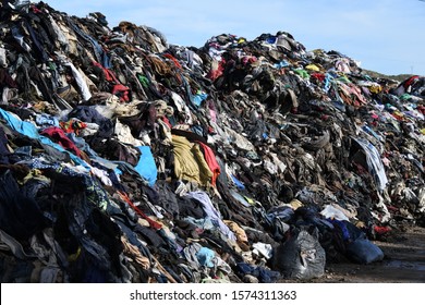 Burnt clothes on a bin in the province of Alicante, Costa Blanca, Spain