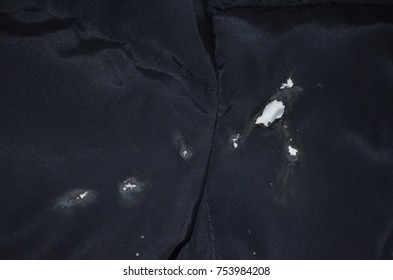 Burnt Jacket Of The Fabric. Burn Up Surface.
