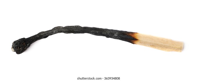 Burnt Match Stick Isolated