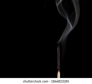 Burnt Matches Showing Combustion Effects And Fire Lighting Used Human Sciences And Survival Tools