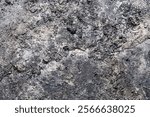 Burnt metal grunge texture. Blackened sheet metal. Coal marks pattern. Industrial background dirty surface. Gray ashes and black rusty steel.