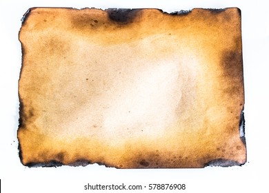 burnt old paper from a fire.