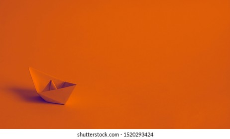 Burnt Orange Paper Boat On Orange Stock Photo 1520293424 | Shutterstock